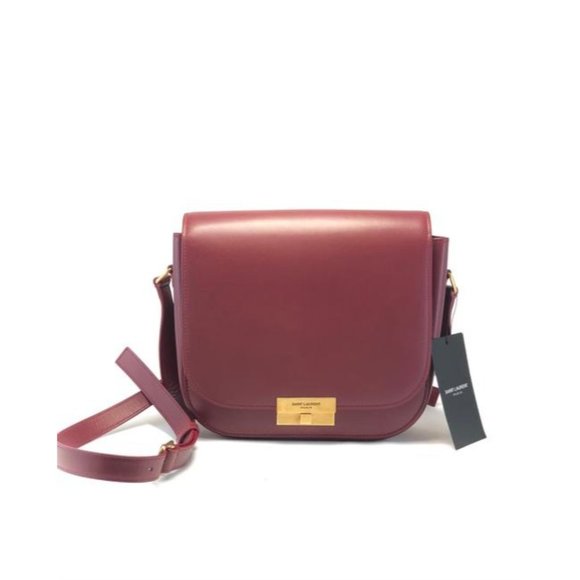 SAINT LAURENT Betty Satchel In 6146 Red Lambskin Leather Bag - Picture 2 of 12